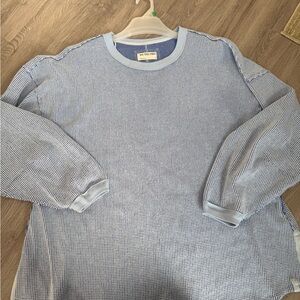 We The Free Light Blue Crewneck Sweater